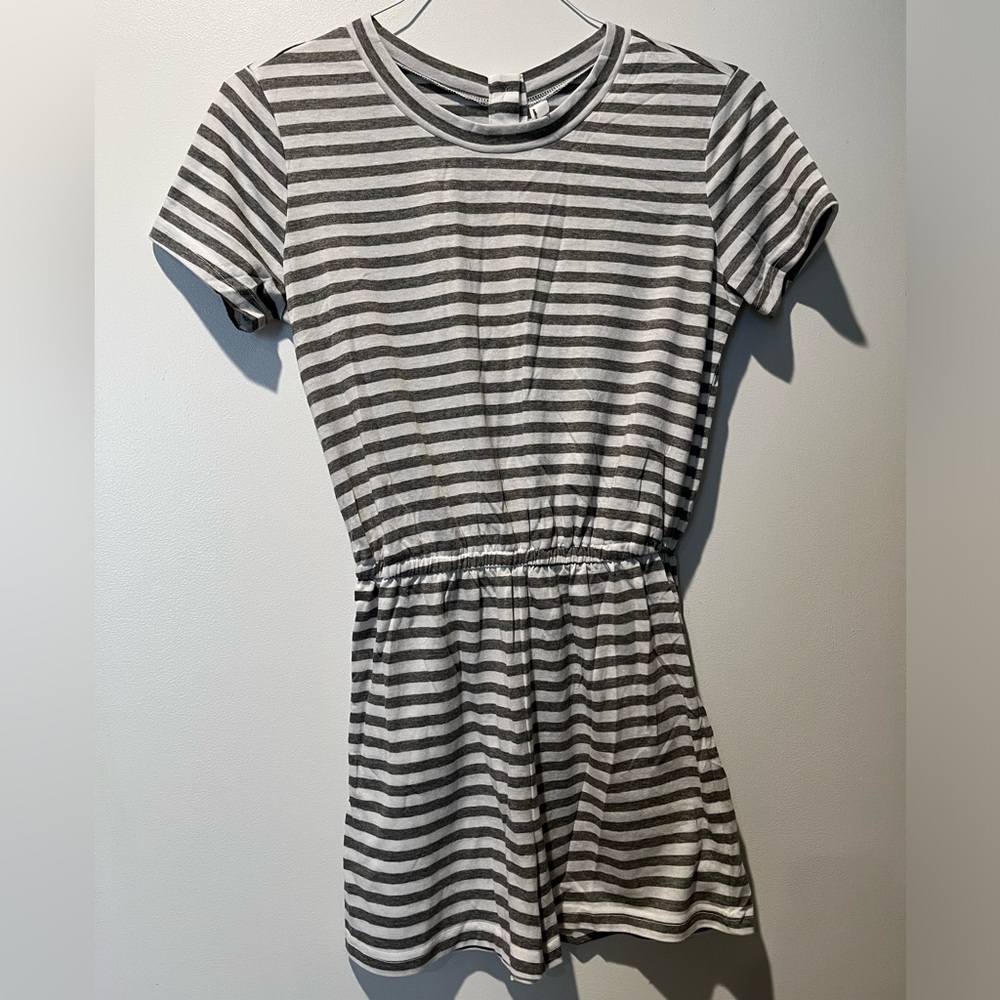 American Apparel grey & white striped romper - sz Small